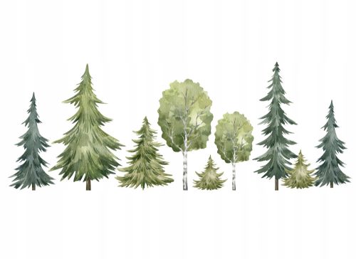  Falimatricák FOREST, fa matricák, karácsonyfák S