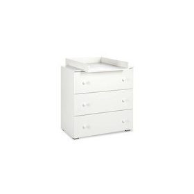   Komód pelenkázóasztallal + pelenkázó alátét PAULA WHITE KLUPŚ