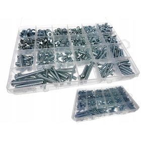 Csavar és anya készlet M3 M4 M5 M6 1000 db csavar