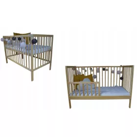  MAŁGOSIA ágy, f/w, fenyő, heverő, 120x60