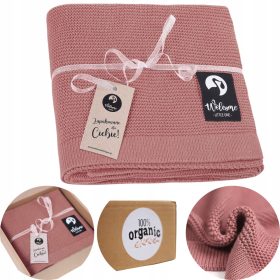   Baba takaró - Rózsaszín takaró bambusz pamut rózsaszín 80x100