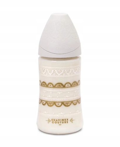Bébiüveg - Suavinex fehér üveg 270 ml haute couture 3+