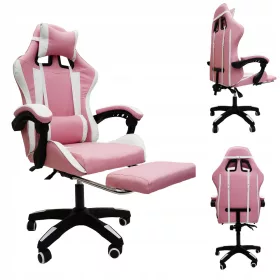   Szerencsejáték szék egy forgó számítógépes irodai lejátszóhoz + lábtámasz masszázs