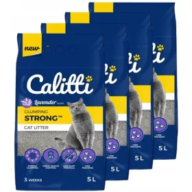   Alom nyulaknak és kis rágcsálóknak - Cattti 4x 5l bentonit macska kavicsos lavendow