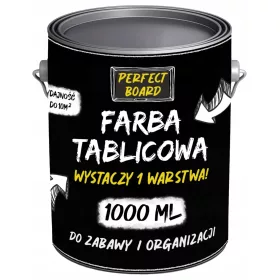   Akril festék fára, bútorra, falra, deszkára Perfect Chemia Budowlana 1 l Matt fekete