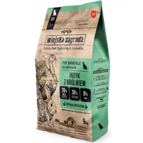  Száraztáp Wiejska Zagroda pulyka nyúllal 9 kg