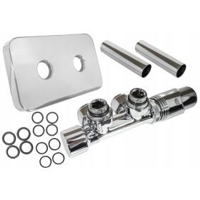  KRÓMOZOTT DUOPLEX TERMOSZTATIKUS SZELEP + BURKOLAT