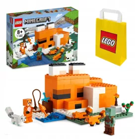   LEGO Minecraft 21178 Fox Habitat + LEGO papír ajándéktáska közepes méretű M 41x34x12 cm
