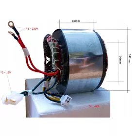   Állórész a szerszámokhoz - ÁTÁTOR GENERÁTOR 85mm GENERÁTOR 230V 1FÁZIUS RÉZ