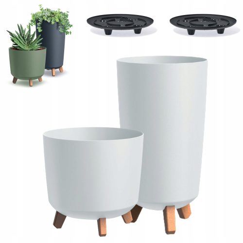  Prosperplast virágcserép 29,8 cm x 29,8 x 36,5 cm átmérő 29,8 cm műanyag fehér