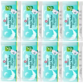   Vécé papír - 8x hidratált nedves papír erős hipoallergén 384
