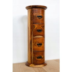   Fiókos szekrény gyerekszobába - Retro fiókos mellkas kerek éjszakai szekrény R.L fiókokkal