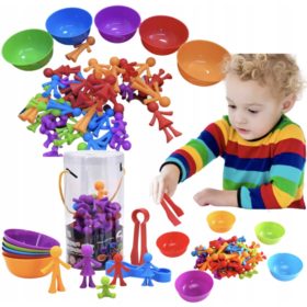   Fa puzzle - Montessori beállított tanulás és színek játék