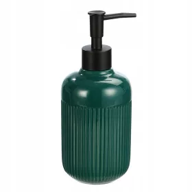   Szappan adagoló - Sepio kézi asztali szappanadagoló, 250 ml, fekete, zöld árnyalatok