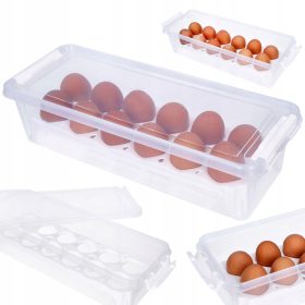 Élelmiszertartó - Hűtős tojástartó fedéllel, 12 db.