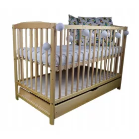 Gyerek faágy - Fiókos ágy Ela fenyő 120x60