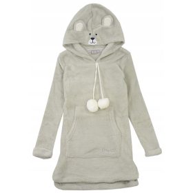   Gyermek pizsama, fürdőköpeny - Éjszakai ing pizsama polar motorháztető szürke 10 f128b