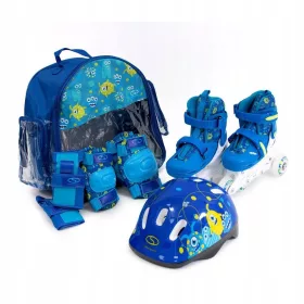    SMJ Sport Combo Monster görkorcsolya szett, 30-33 méretben, kék
