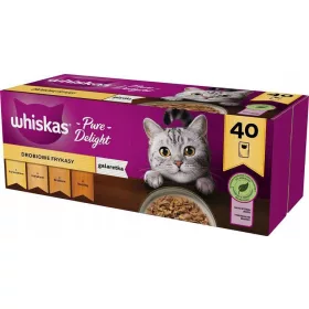   Konzerv macskáknak - Whiskas Baromfi Smaks Jelly 40x85G -ben