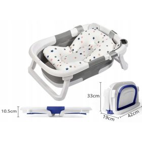   Baba fürdőkád - Összecsukható babakád, párna, hőmérő, bt