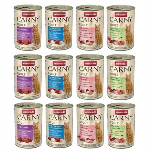 Konzerv macskáknak - Animonda Carny felnőttkori keverék ízek egy macskához 12x400g