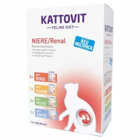   Konzerv macskáknak - Kattovit Multipak Renal 12x85G ízek keveréke