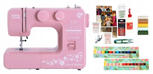 Varrógép - Varrógép Janome Juno E1015 Pink + Ingyenes