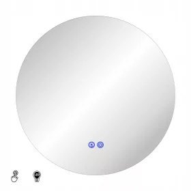   Fürdőszoba tükör - Gold&Chrome fali tükör, kör, 500 x 500 mm