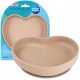Tál, csészealj csecsemőknek - Canpol szilikon tányér szívópohár szívvel bézs