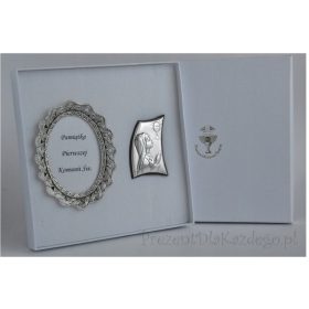  Ezüst kép + keret az első szentáldozás emléktárgya