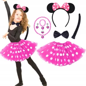   Lány jelmez - MINNIE MOUSE OUTFIT MINIE SZOKNYA KELLEMZŐ 7 db