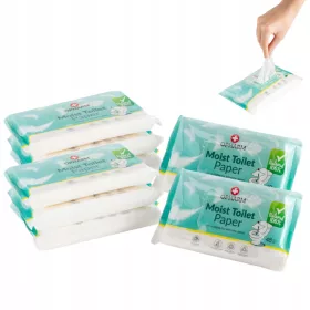   Vécé papír - 8x WC -papír nedves Opharm WC -t törlőkendők