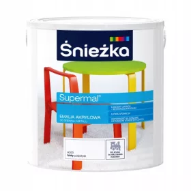   Akril festék fára, bútorra, fémre Śnieżka 2,5 l FEHÉR félfényes