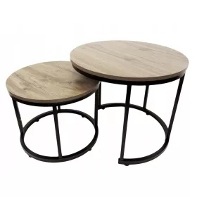    Kontrast SK102 dohányzóasztal kerek 53 x 53 x 45 cm sonoma tölgy