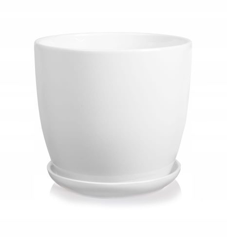  Polnix virágcserép 14 cm x 15,5 x 14 cm átmérő 15 cm kerámia fehér