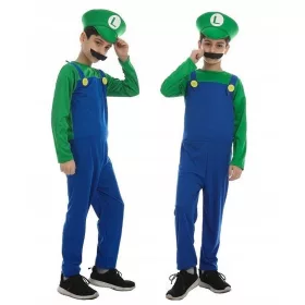  Fiú jelmez - Jelmezes álruhás Super Mario Bros Luigi 110/116