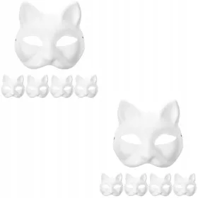 Macska arcmaszk Halloween maszkok Fox Base 10 db