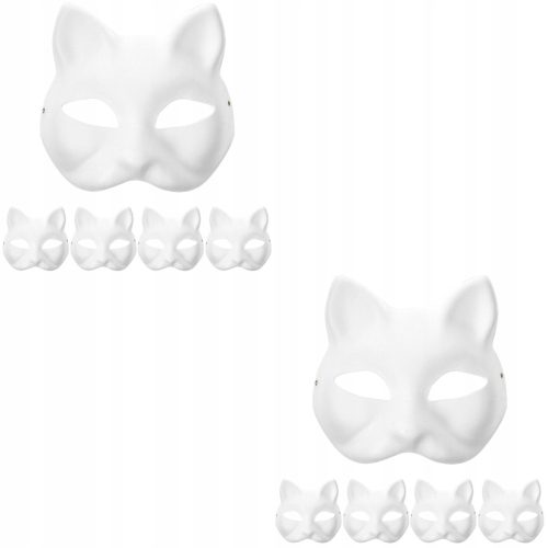 Macska arcmaszk Halloween maszkok Fox Base 10 db