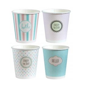   Eldobható étkészlet - Papírpoharak PASTEL jelű 250ml 1000 db