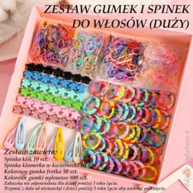   Gyermek ékszer készlet - Egy sor gumiszalag és hajtű, nagy