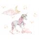 Gyermek falragaszok - Egyszarvú egyszarvú falmatrica l