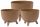  2× Lamela Roma Jumper virágcserép natúr fa 24x15 cm + Lamela Roma Jumper Eco Wood virágcserép natúr fa 29x18 cm