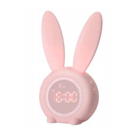   Gyermek éjszakai lámpa - Éjszakai lámpa ébresztőóra chi chi rózsaszín nyúl
