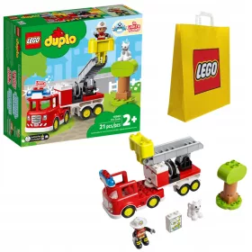    LEGO Duplo 10969 tűzoltóautó + LEGO 6315792 VP PAPÍRZSÁK KÖZEPES M 34X41X10 TE