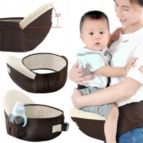   Klasszikus babahordozó - Hordozó hordozó csípő biztonsági öv 20 kg barna