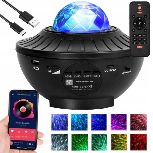 Lámpa lámpa LED Bluetooth csillag éjszakai pilóta