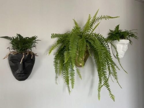  Miko virágcserép 23 cm x 21 x 23 cm Vízálló fehér, fekete festékkel védett modellező vakolat