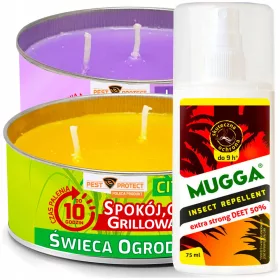    Gyertyák szúnyogok ellen Mosquito Killers Citronella + Levendula 260 g 2 db.