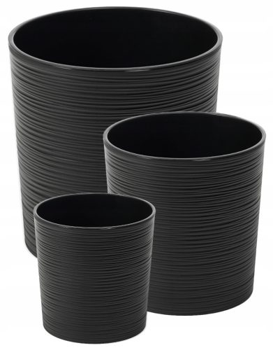  Virágcserép betéttel Lamela Malwa Dłuto 19x19 cm fekete + 2 egyéb termék