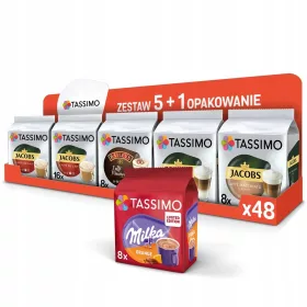   Tassimo White Coffee Capsules, Milka ital, 5+1 ingyenes készlet